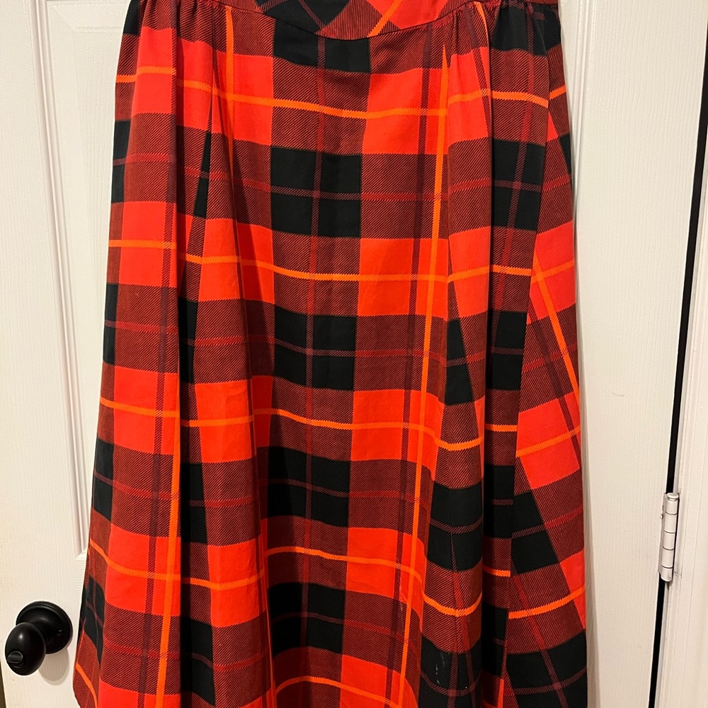 Kate Spade Woodland Plaid Midi Skirt - Picture 3 of 4